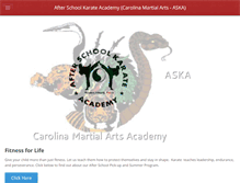 Tablet Screenshot of afterschoolkarate.biz